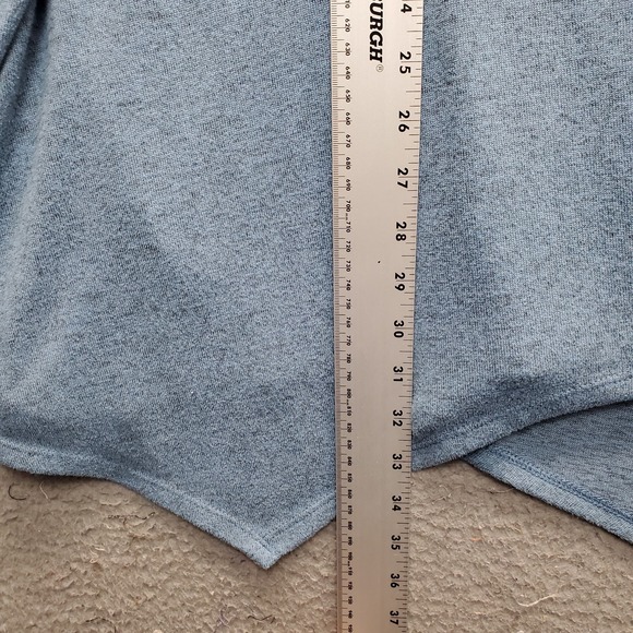 LOGO by Lori Goldstein Cardigan Sweater Womens 2X Blue Asymmetrical Hem V-Neck - Picture 3 of 9